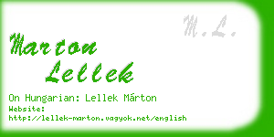 marton lellek business card